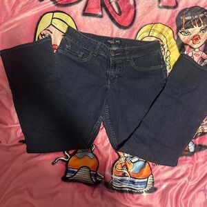 Mid rise boot cut jeans